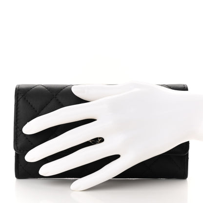 Chanel Lambskin Quilted Enamel CC Flap Wallet Black 2 of 11