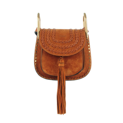Chloe Suede Braided Mini Hudson Shoulder Bag Caramel 1 of 7