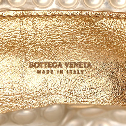 Bottega Veneta Metallic Fabric Bubble Wrap The Mini Pouch Gold 6 of 9