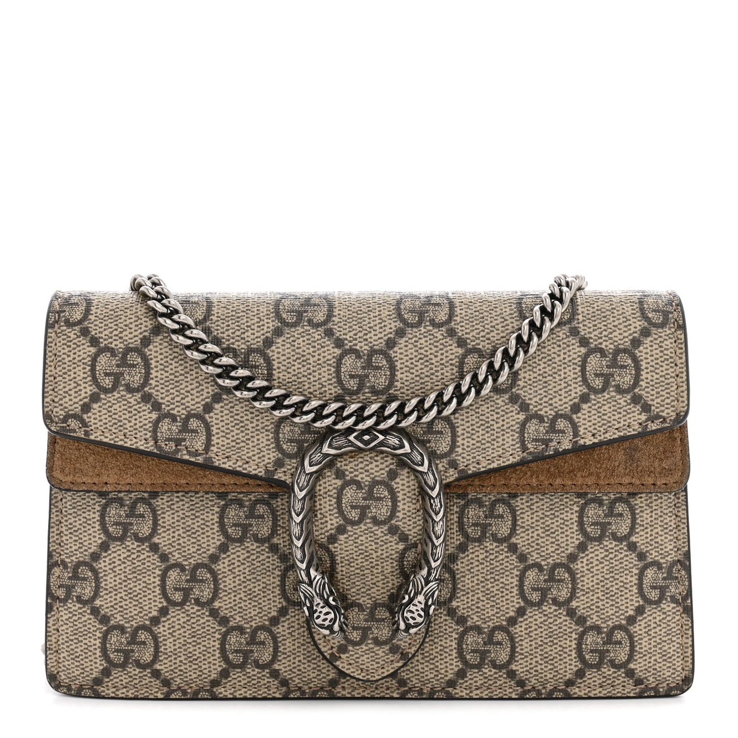 GG Supreme Monogram Super Mini Dionysus Shoulder Bag Taupe