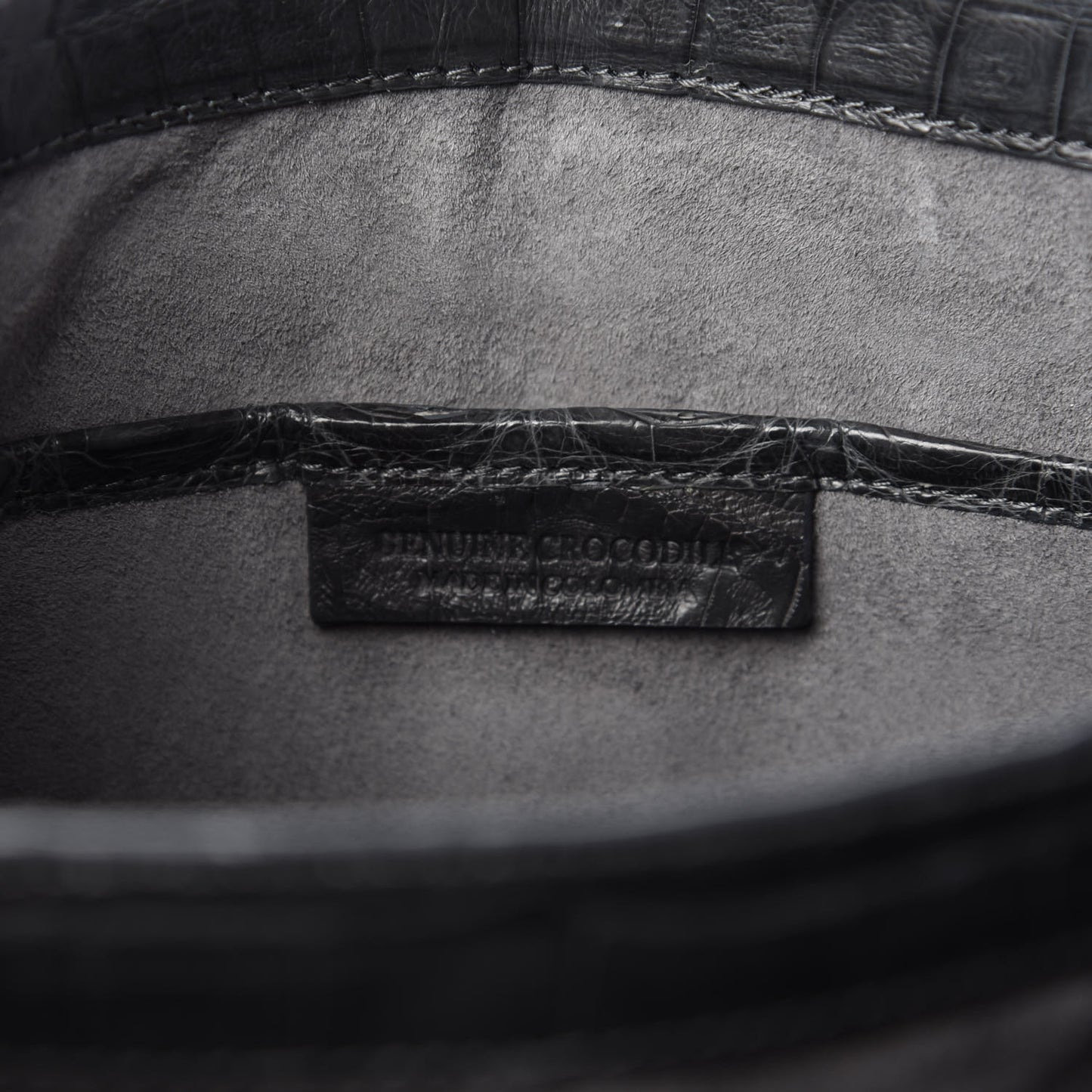Crocodile Shoulder Bag Grey