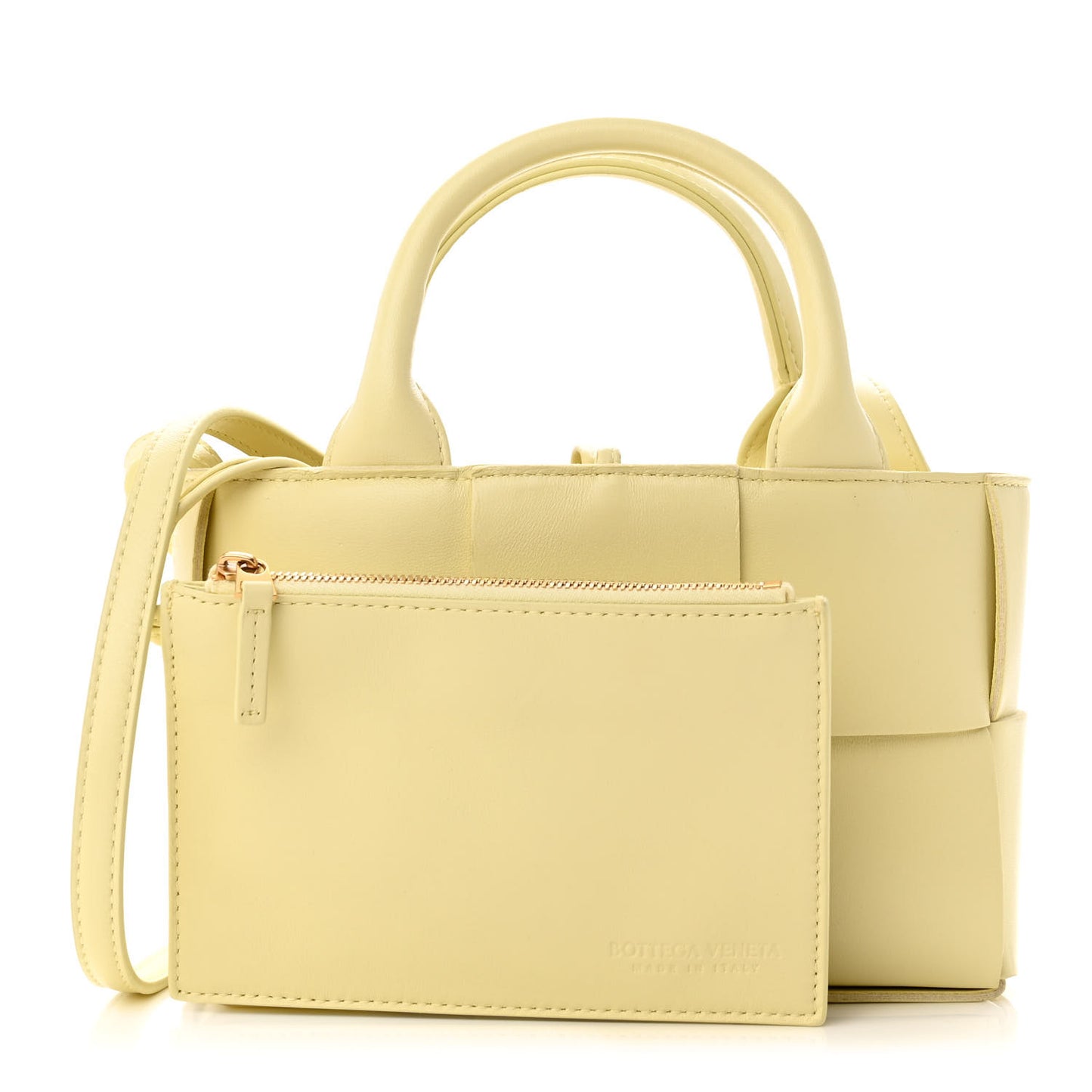 Nappa Maxi Intrecciato Candy Arco Tote Ice Cream