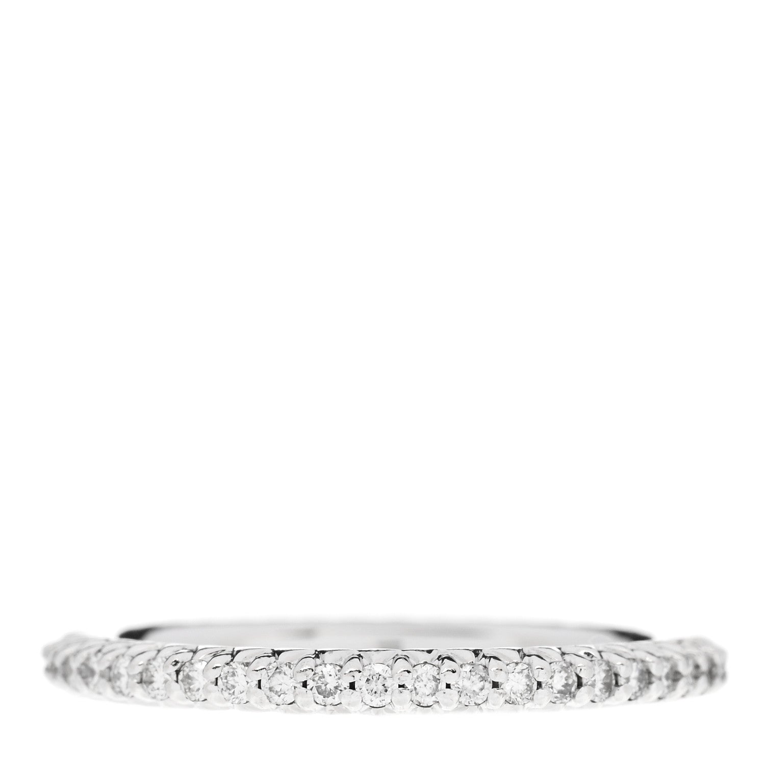 Roberto Coin 18K White Gold Diamond Micro Pave Eternity Band Ring 53 6.25 3 of 4