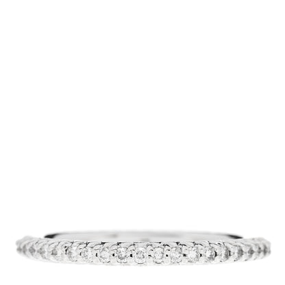 Roberto Coin 18K White Gold Diamond Micro Pave Eternity Band Ring 53 6.25 3 of 4