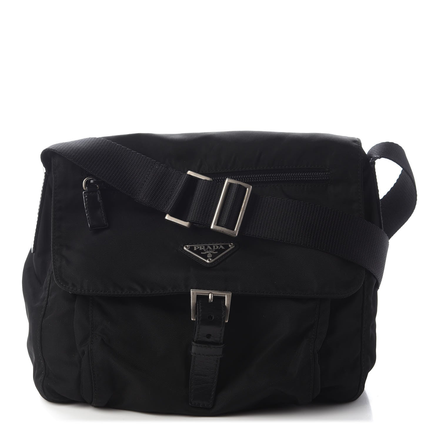 Prada Nylon Vela Messenger Black 1 of 9