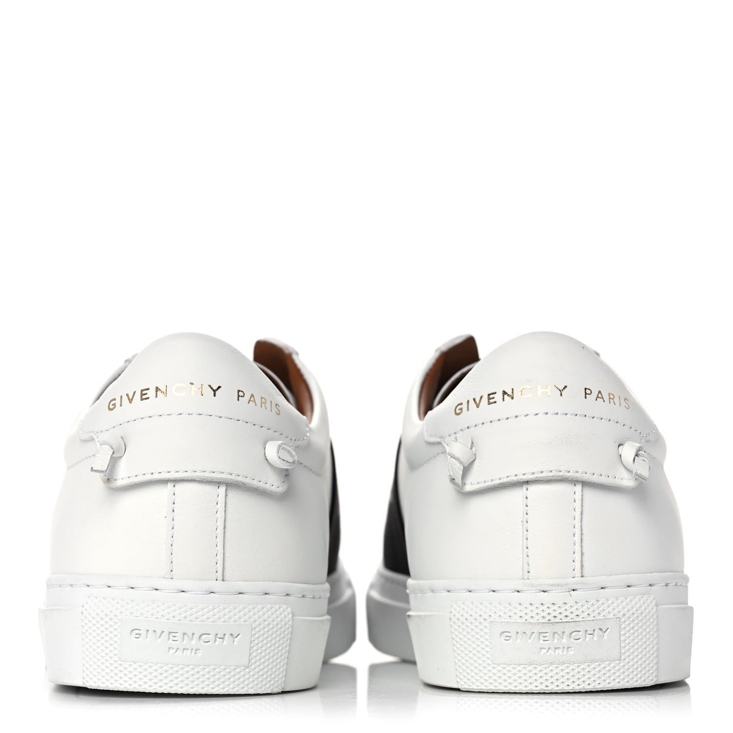 Calfskin Band Logo Womens Urban Street Sneakers 39.5 White Black