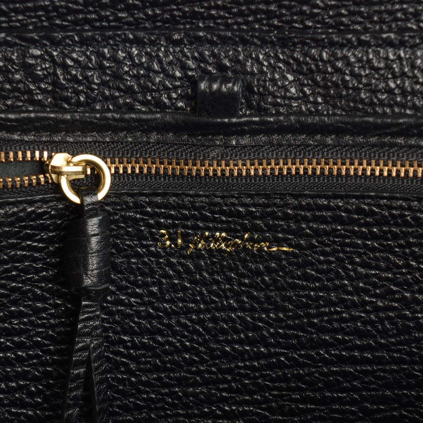 3.1 Textured Calfskin Large Pashli Satchel Black