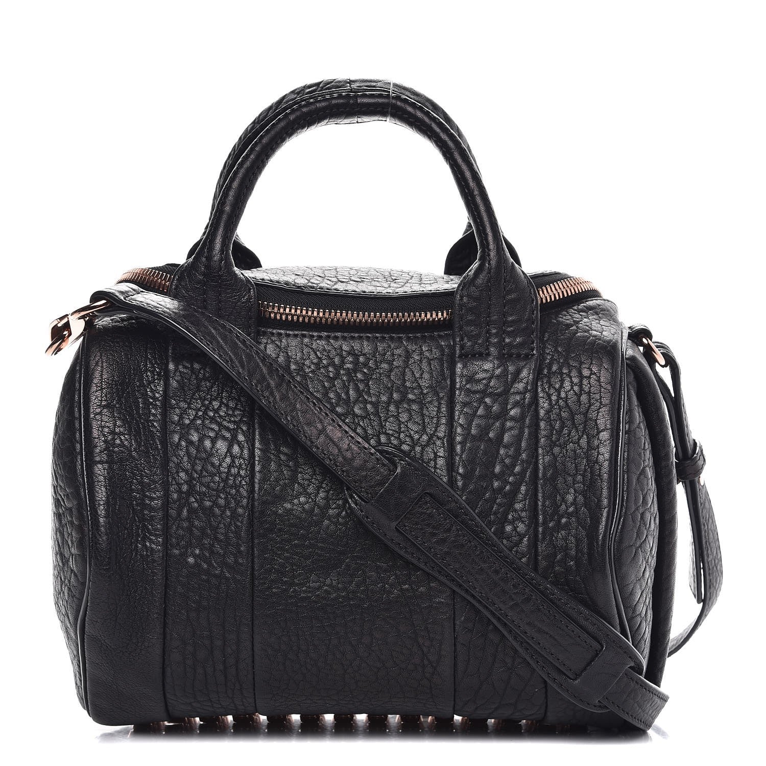 Alexander Wang Pebbled Lambskin Rockie Black Rose Gold Hardware 1 of 9