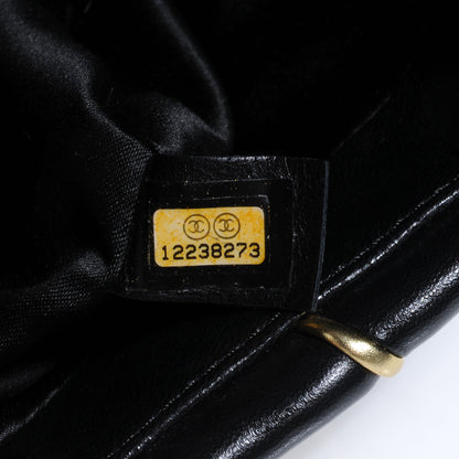 Chanel Glazed Calfskin Paris Londres Clutch Black 7 of 7
