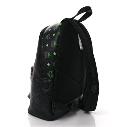 MCM Grained Calfskin Visetos Color Splash Medium Backpack Black Dahlia Purple Summer Green 3 of 8