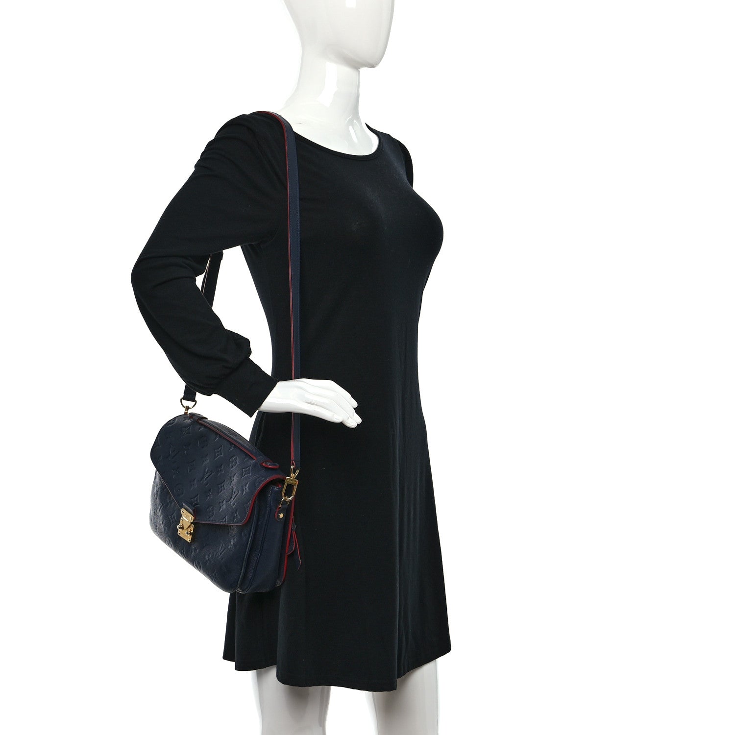 Louis Vuitton Empreinte Pochette Metis Marine Rouge 3 of 12