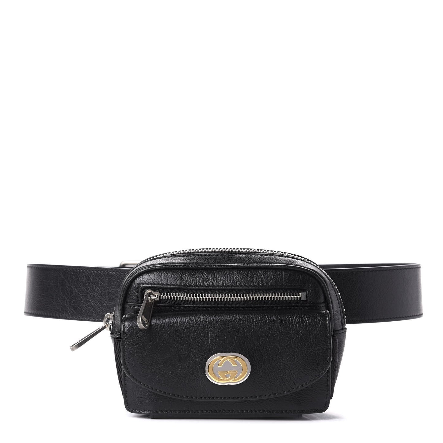 Fluffy Calfskin Mini Morpheus Belt Bag 90 36 Black