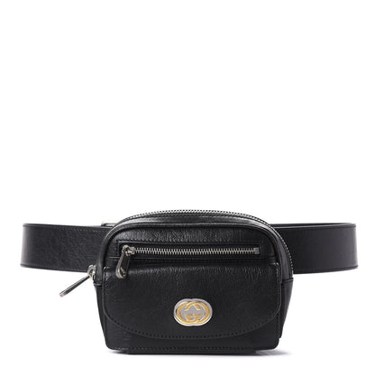 Gucci Fluffy Calfskin Mini Morpheus Belt Bag 90 36 Black 1 of 10