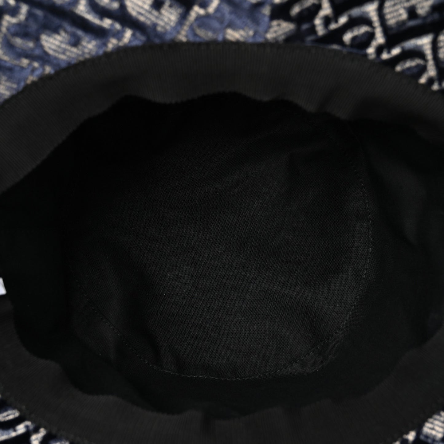 Velvet Oblique Large Brim Bucket Hat 58 Bleu Red
