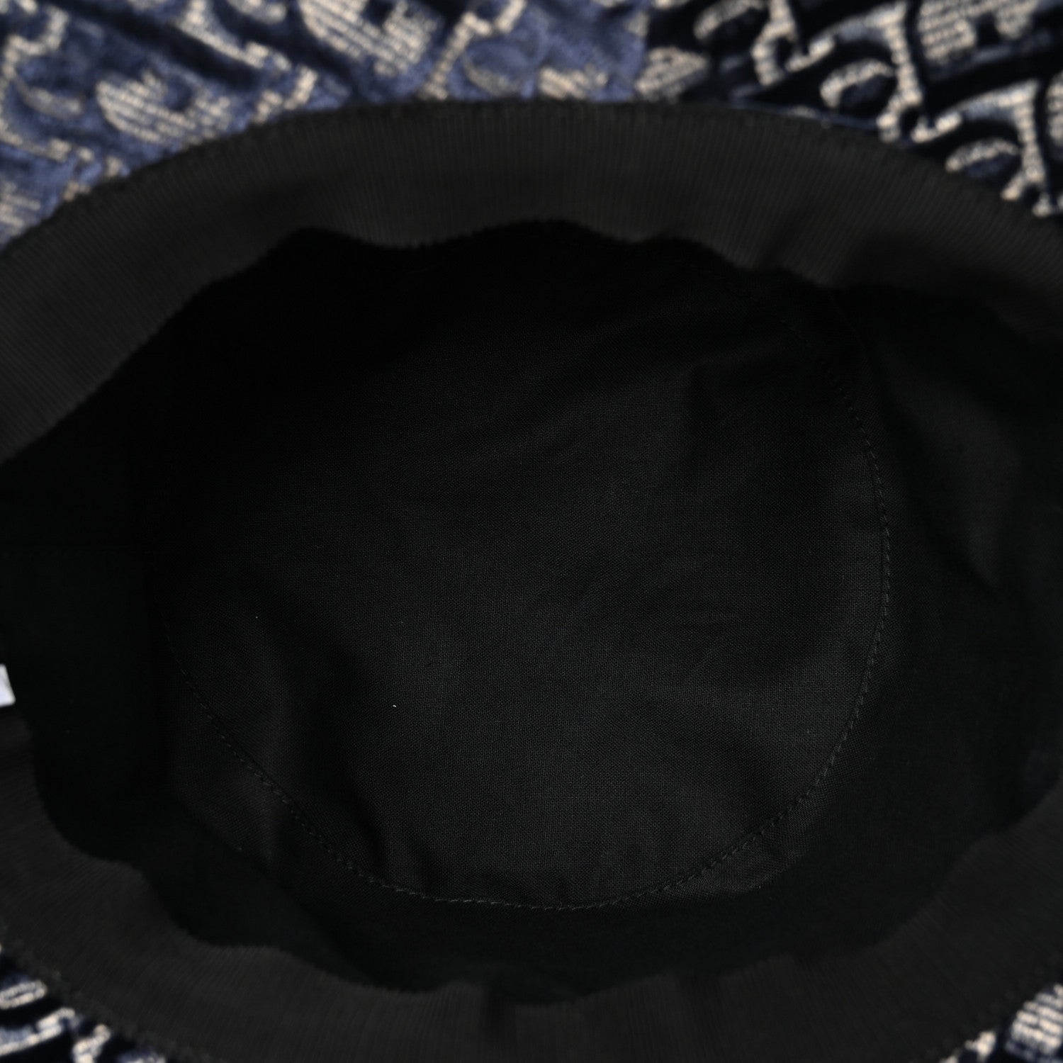 Christian Dior Velvet Oblique Large Brim Bucket Hat 58 Bleu Red 7 of 8