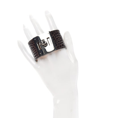 Hermes HERME Shiny Alligator Kelly Dog Bracelet Havanne 2 of 5