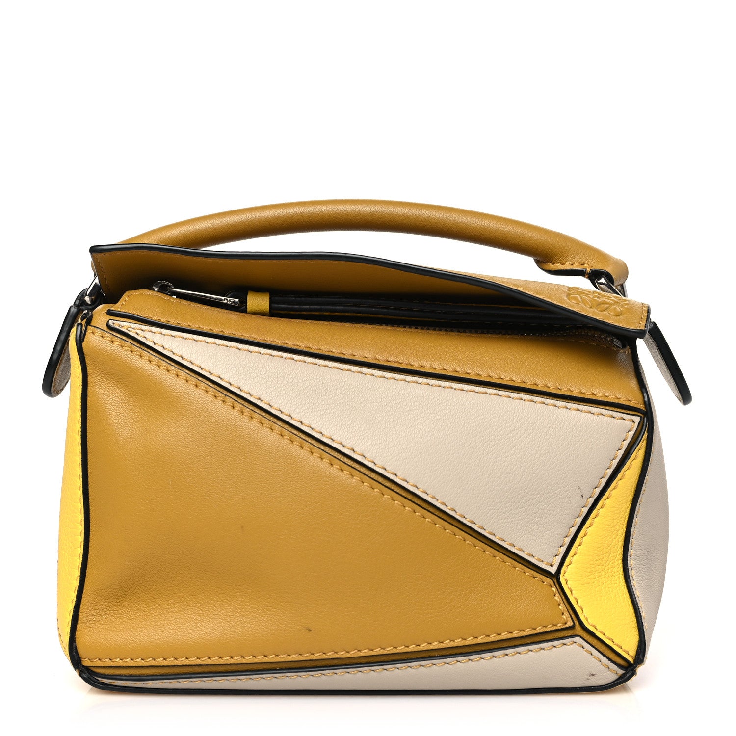 Loewe Grained Calfskin Mini Puzzle Bag Ocre Yellow 1 of 9