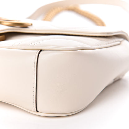 Gucci Calfskin Matelasse Mini GG Marmont Shoulder Bag White 10 of 10