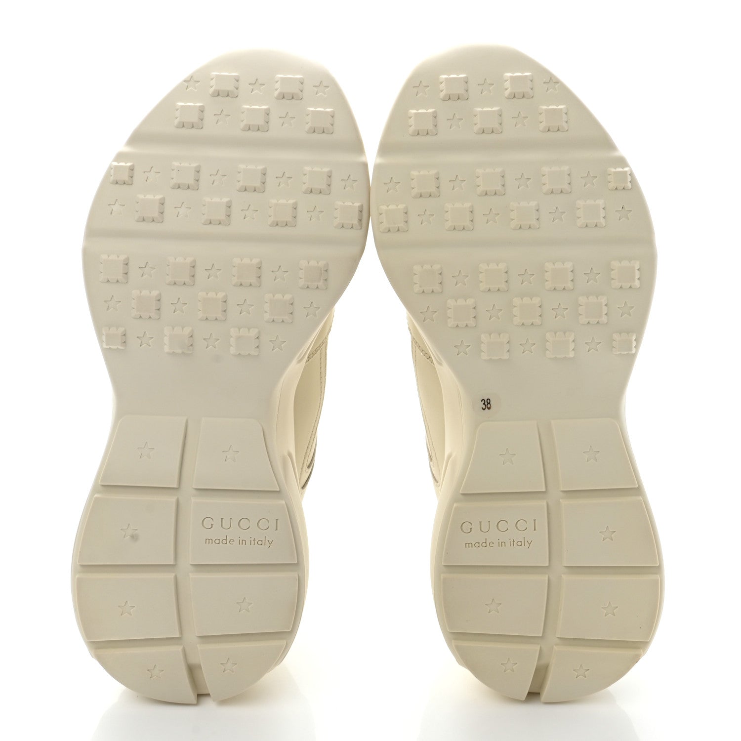 Gucci Calfskin Logo Womens Rhyton Sneakers 38 Ivory 5 of 11