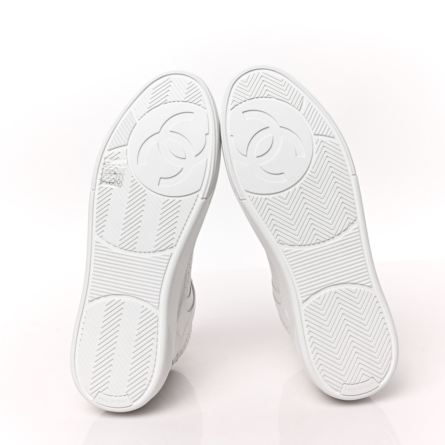 Chanel Calfskin CC High Top Sneaker 40 White 5 of 6