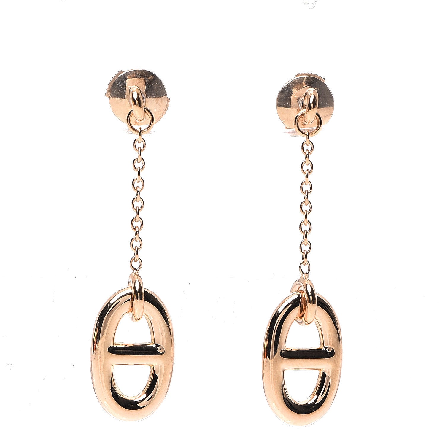 Hermes 18K Rose Gold PM Farandole Drop Earrings 1 of 5