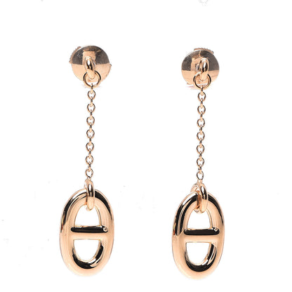 Hermes 18K Rose Gold PM Farandole Drop Earrings 1 of 5