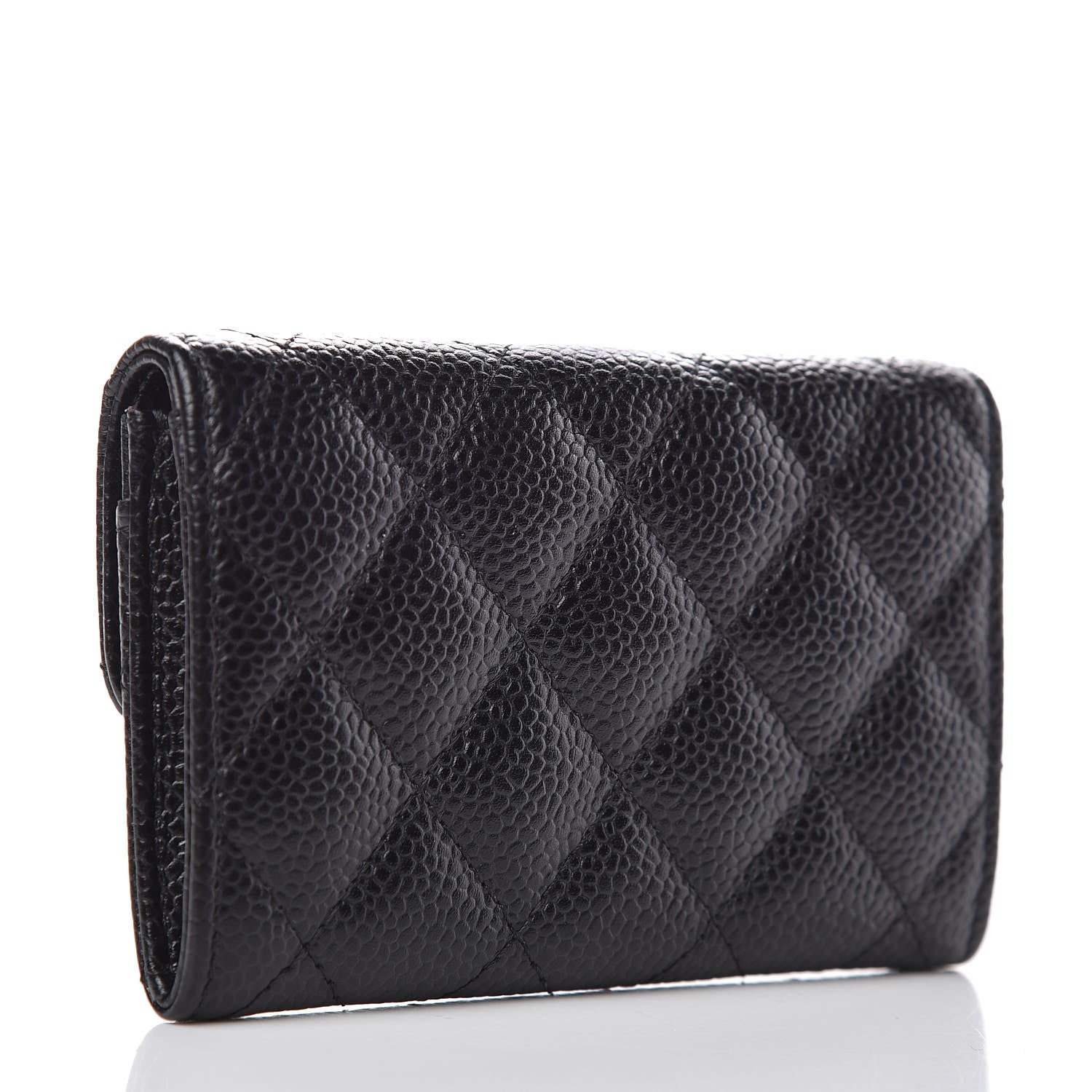 Chanel Caviar Quilted Flap Card Holder Black 3 of 9