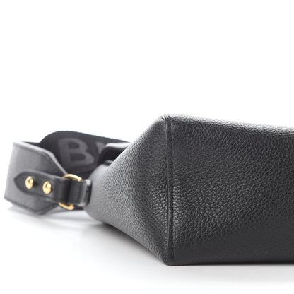 Burberry Grainy Calfskin Vintage Check Note Crossbody Bag Black 7 of 9