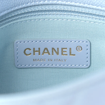 Chanel Iridescent Caviar Quilted Mini My Perfect Flap Light Blue 6 of 9