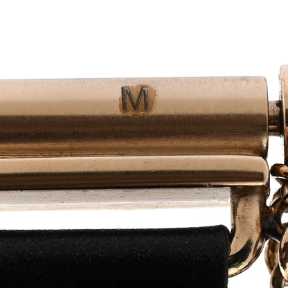 Chanel Calfskin CC Wide Cuff M Black Gold 5 of 6