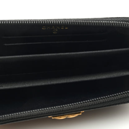Chanel Caviar Quilted Small Boy Zip Around Wallet Black 5 of 6