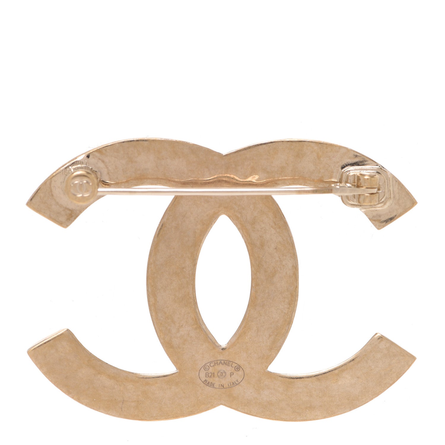 Chanel Metal CC Diamond Quilted Brooch Light Gold 3 of 5