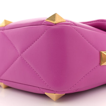 Valentino Garavani Nappa Large Roman Stud Shoulder Bag Radiant Orchid 9 of 9