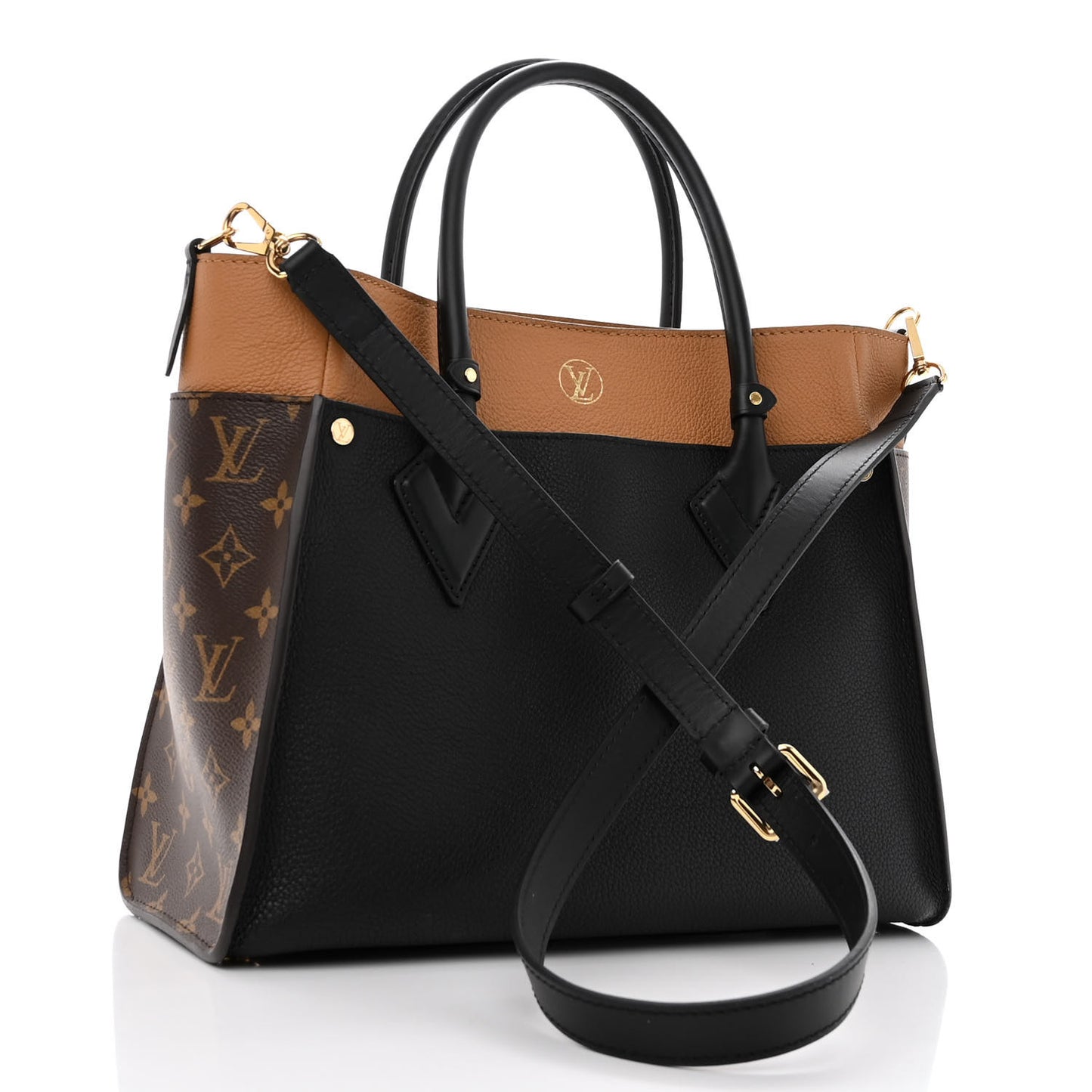 Calfskin Monogram On My Side Black
