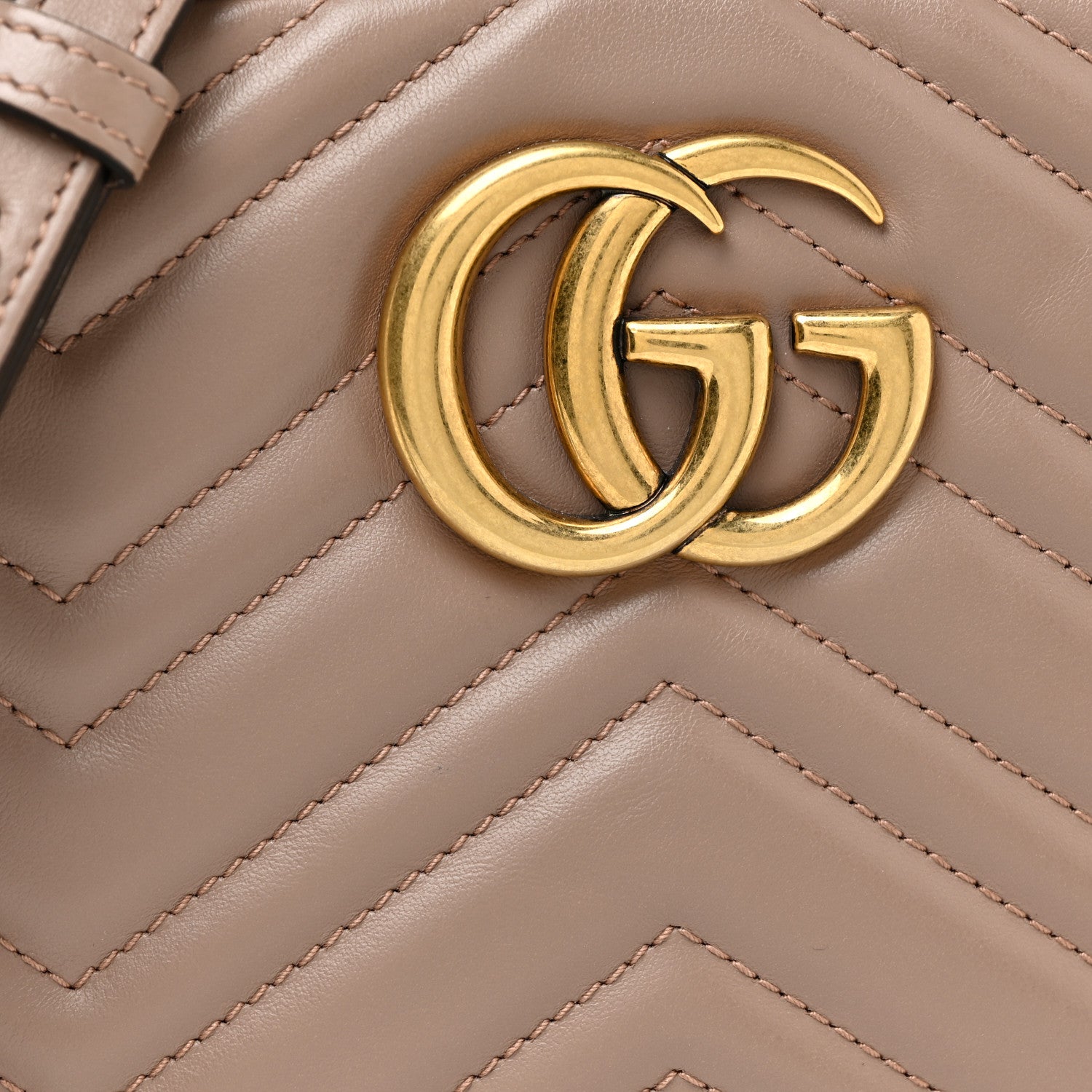 Gucci Calfskin Matelasse Small GG Marmont Chain Shoulder Bag Porcelain Rose 10 of 10