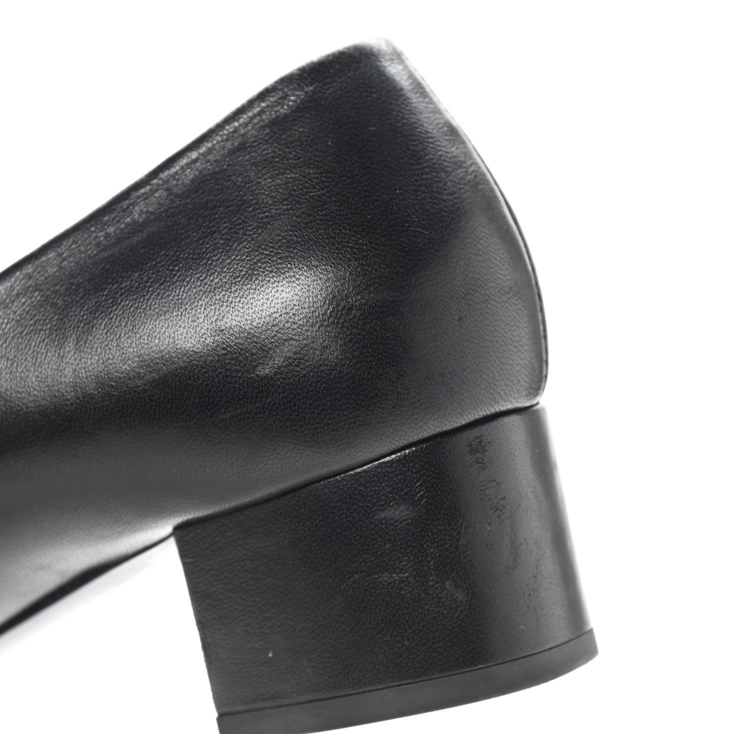 Lambskin Pearl Camellia Cap Toe Pumps 41 Black