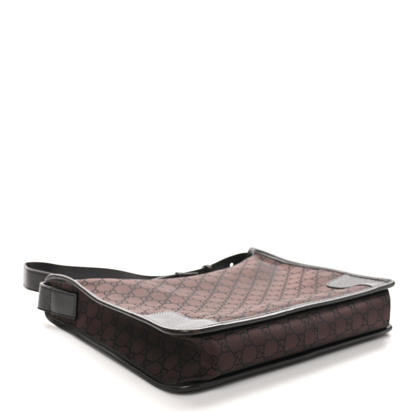 Nylon Monogram Shoulder Bag  Dark Brown