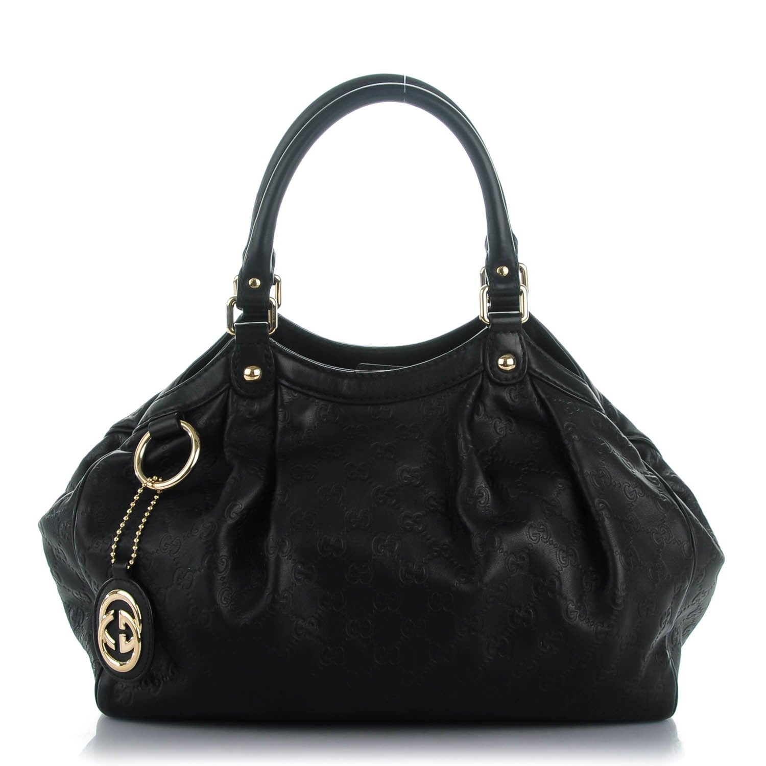 Gucci Guccissima Medium Sukey Tote Black 1 of 7