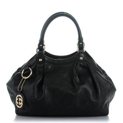 Gucci Guccissima Medium Sukey Tote Black 1 of 7