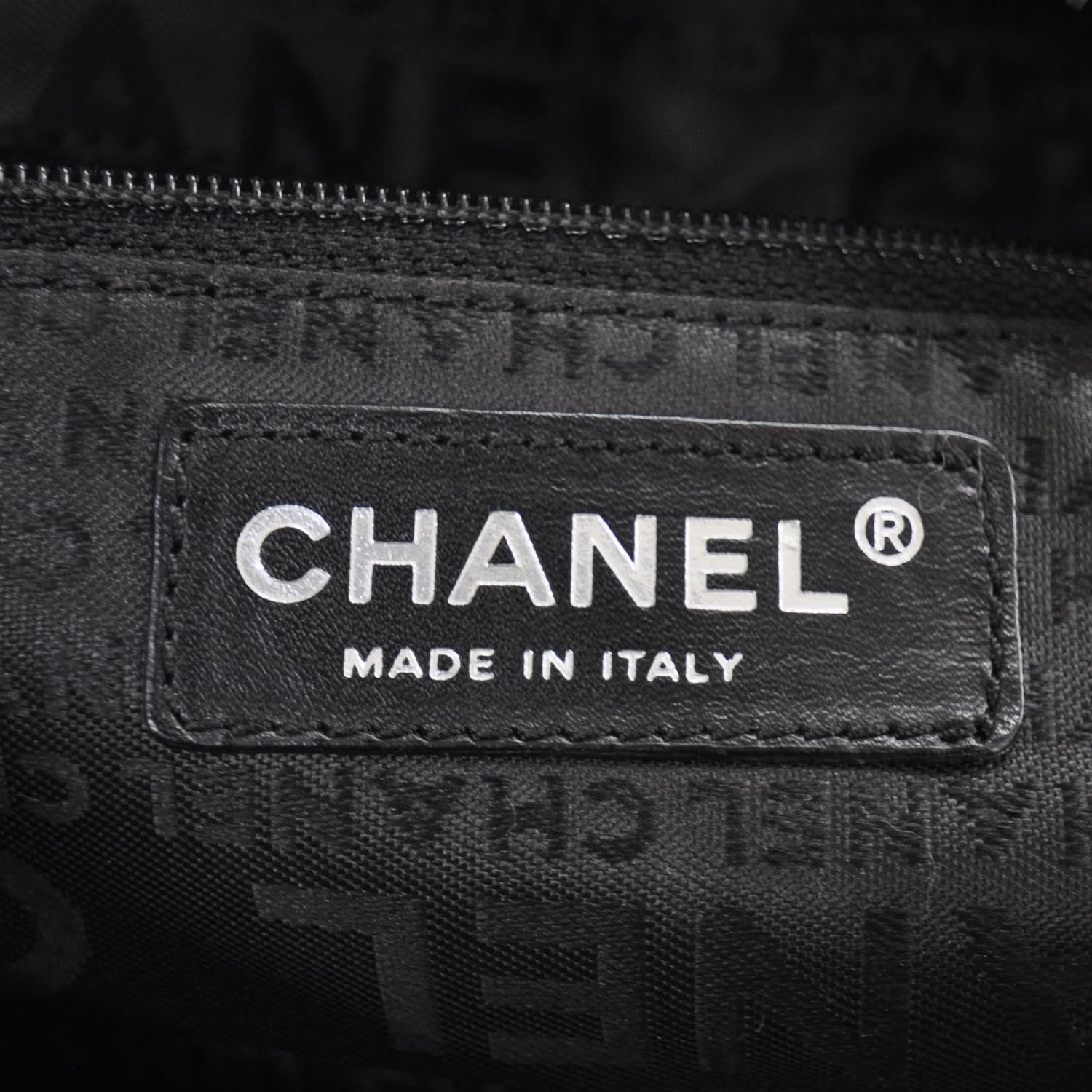 Chanel Leather Perforated Bowler Black 7 of 10