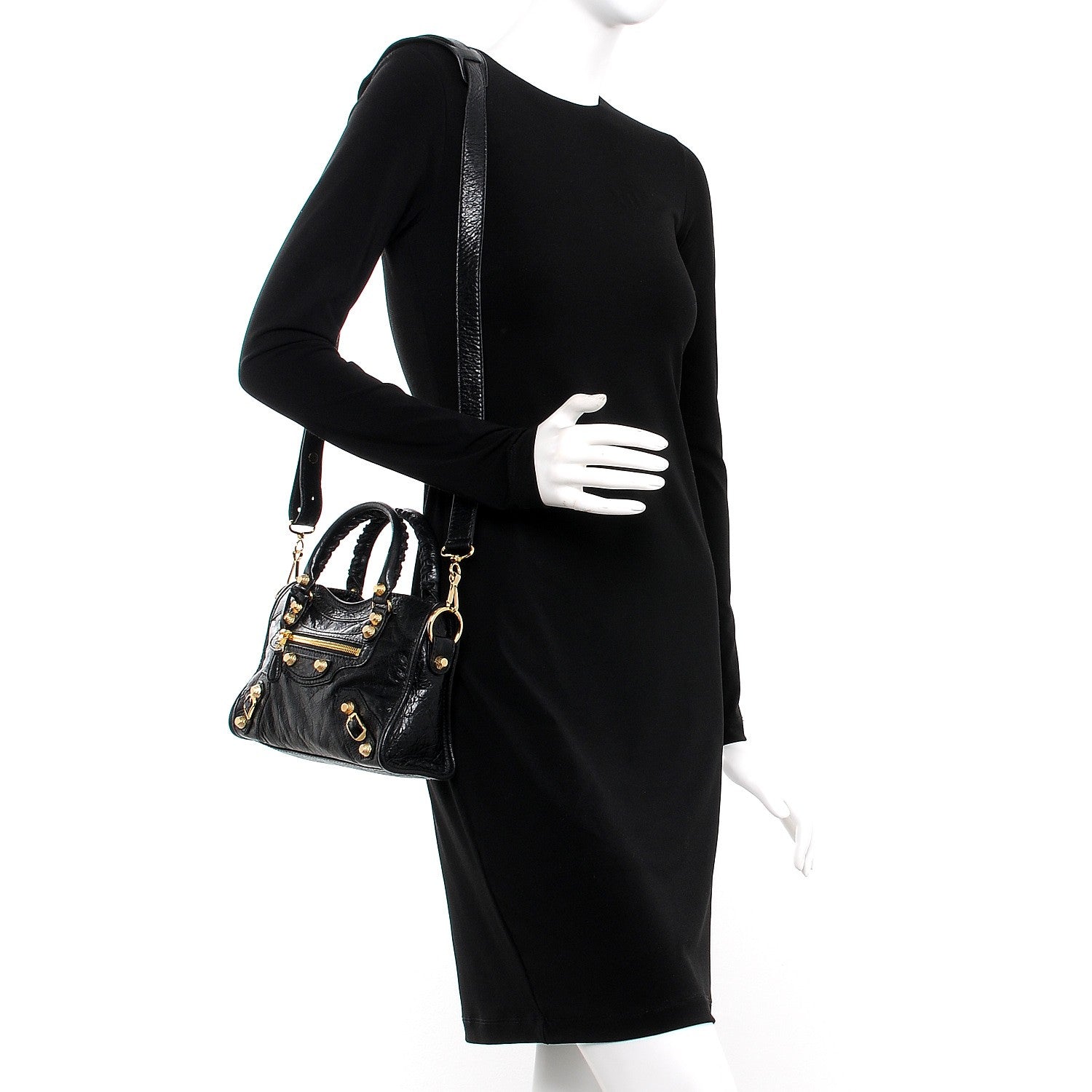 Balenciaga Agneau Giant 12 Gold Hardware Mini City Black 2 of 8