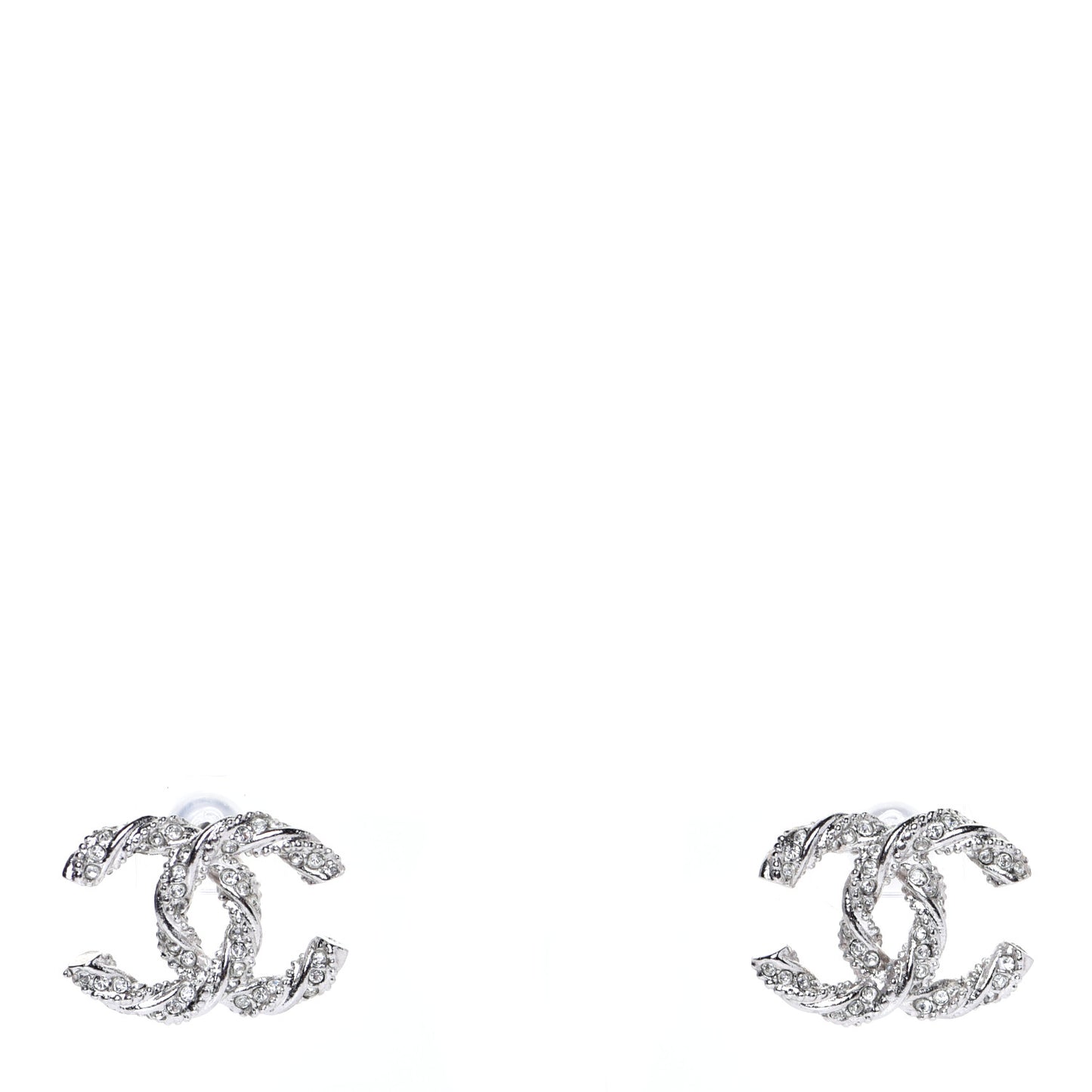 Twisted CC Earrings Silver