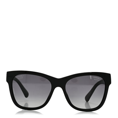 Chanel Acetate Polarized Square CC Sunglasses 5380-A Black 2 of 8