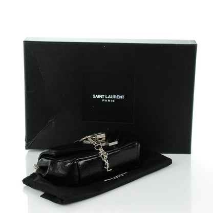 Saint Laurent Sheepskin Matelassé Monogram Classic Baby Punk Chain Bag Black 5 of 10
