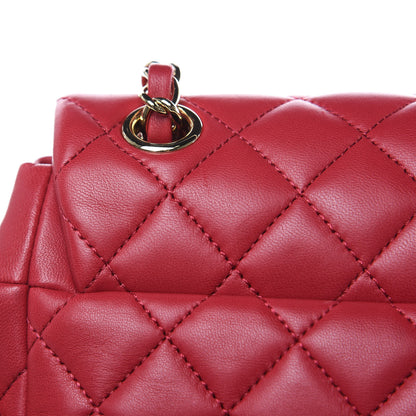 Chanel Lambskin Quilted Small Urban Spirit Backpack Dark Pink 14 of 16