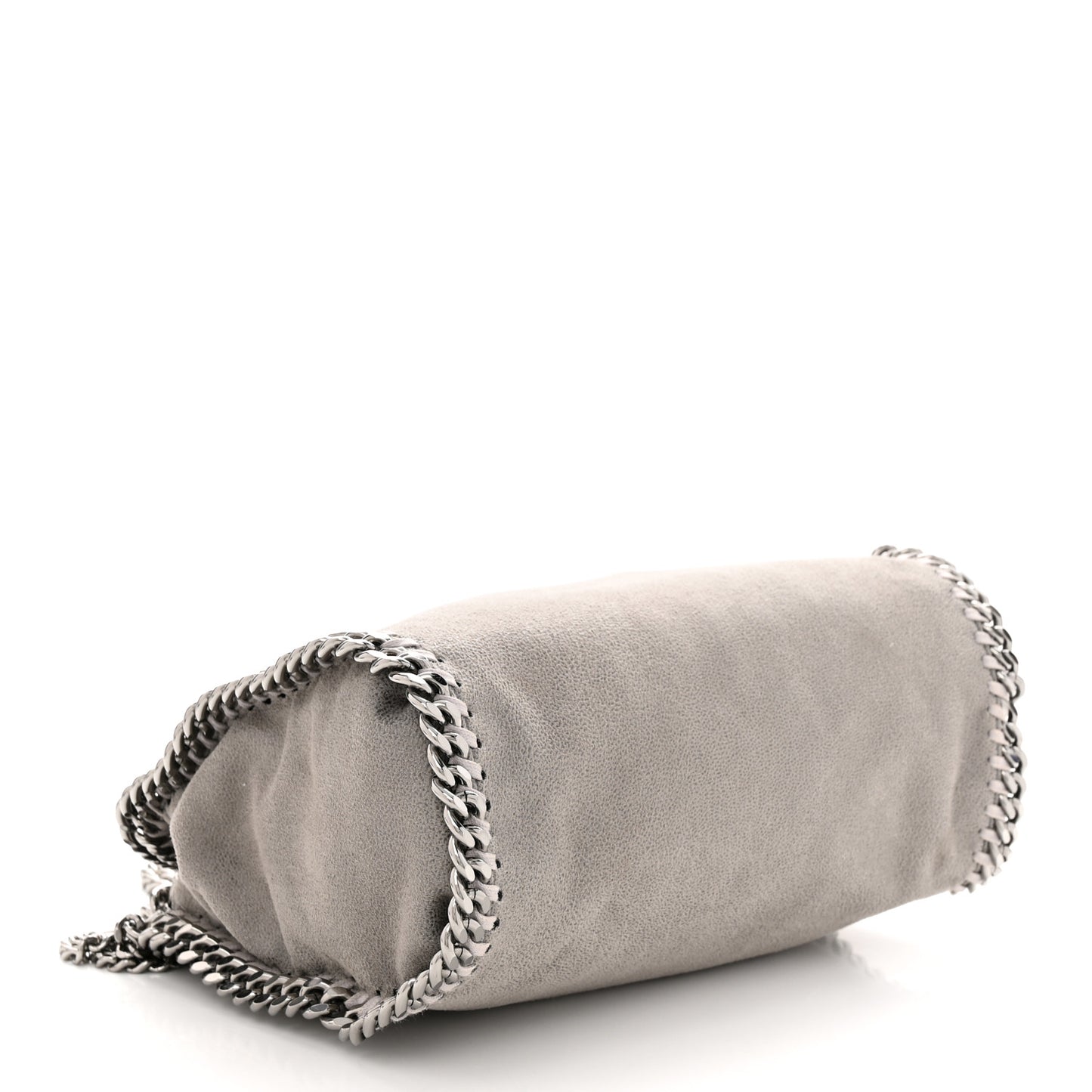 Shaggy Deer Mini Falabella Fold Over Tote Light Grey