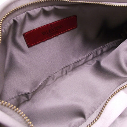 Valentino Garavani Satin Bow Clutch Silver 6 of 7