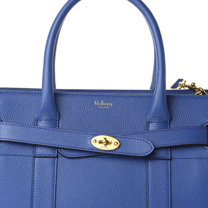 Mulberry Small Classic Grain Small Bayswater Zip Tote Porcelain Blue 9 of 9