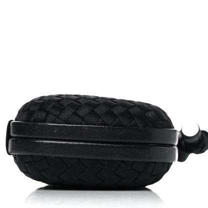 Bottega Veneta Satin Intreccio Impero Knot Clutch Black 11 of 18