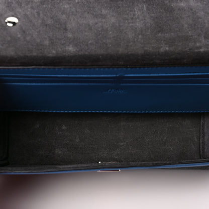 Fendi Recycled Fabric Jacquard Vitello King FF 1974 Baguette Soft Trunk Asfalto Black Fiordaliso 4 of 6